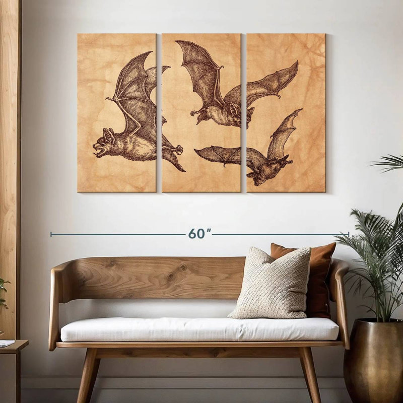 Brampt Bats, 32" H x 50" W