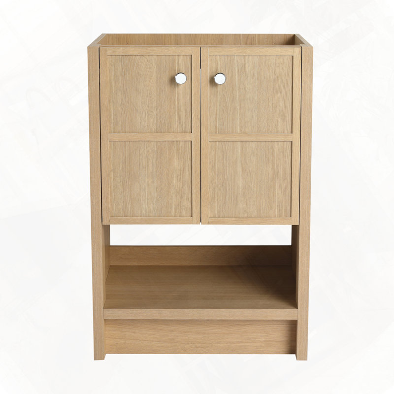 Meuble-lavabo autoportant avec portes à fermeture douce sans lavabo