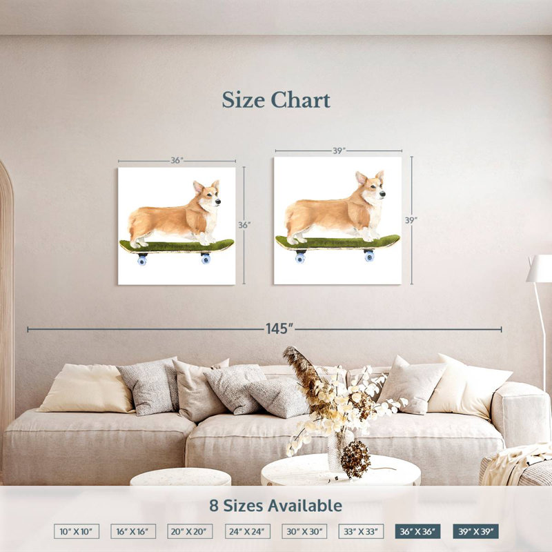 Brampt Pups On Wheels I, 39" H x 39" W