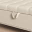 Banc de rangement en similicuir de 50 po et 60 po avec siège capitonné et accoudoirs roulés - parfait pour les chambres à coucher et les espaces polyvalents-1531425870-1526847661