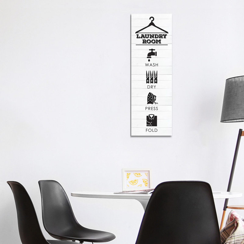 Laundry Shiplap V by Melody Hogan - Wrapped Canvas Panoramic Print, 121.92 cm H x 40.64 cm W x 3.175 cm D