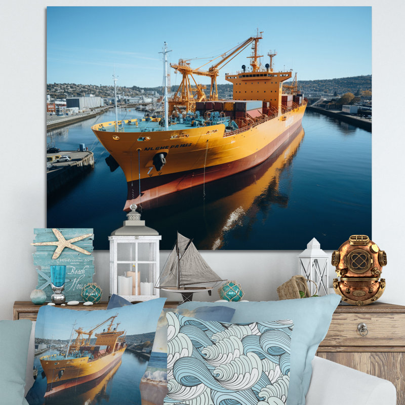 Port Port of Discovery III sur impression sur toile, H 24 po x l 32 po x P 1 po, Toile tendue
