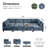 Chenille Sleeper Sectional Corner Couch Modular Sofa Bed With Storage Chaise-585623662-586477947