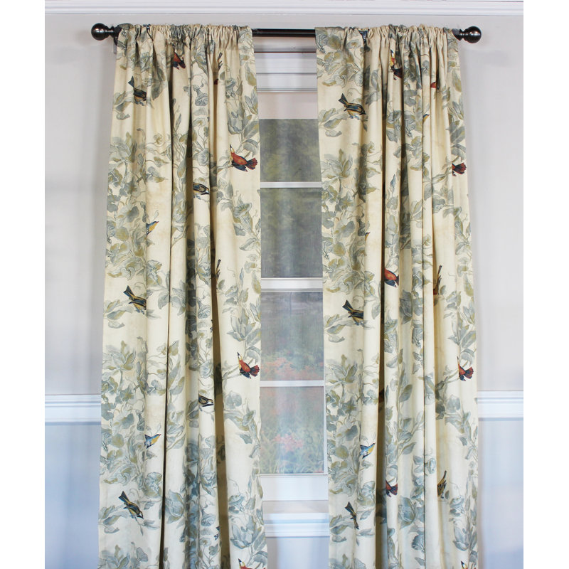 Winpaniv Cotton Blend Room Darkening Curtain Pair, Ivory, 50" W x 96" L