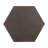 Modern Gray Concrete and Black Metal Hexagonal End Table