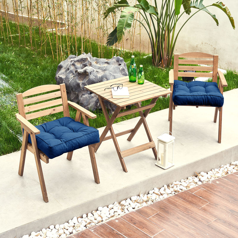 Outdoor 4.7'' Dining Chair Chair Pad, Navy Blue