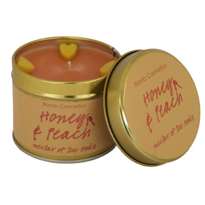 Honey And Peach Scented Jar Candle