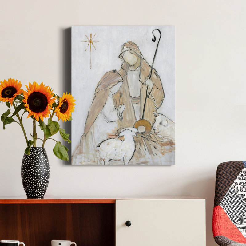 «Holy Night Family» par Sally Swatland, reproduction d'art sur toile tendue, H 12 po x l 8 po x P 1 po