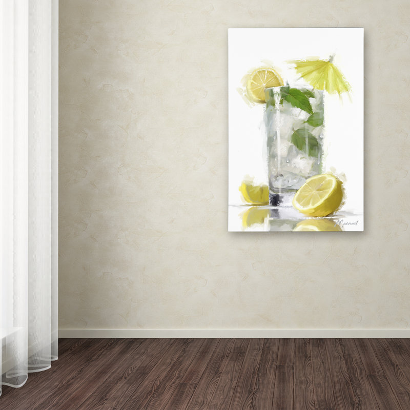 Armand 'Mint and Lemon' Print on Canvas, 19" H x 12" W x 2" D