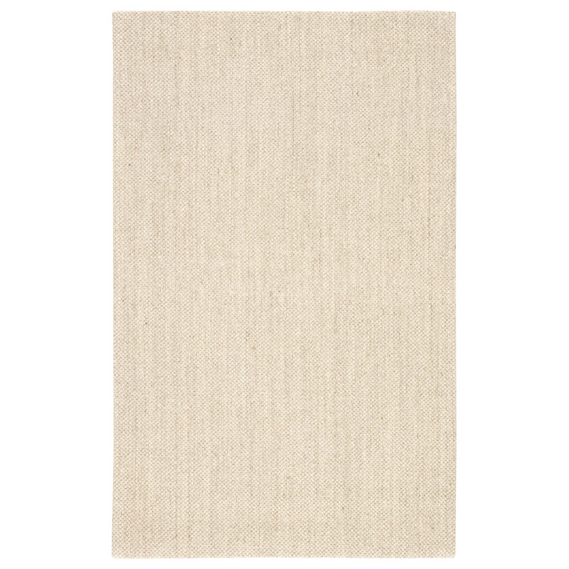 Tapis blanc uni / taupe Jaipur Living Naples (3 pi x 5 pi), Rectangle 3 pi x 5 pi
