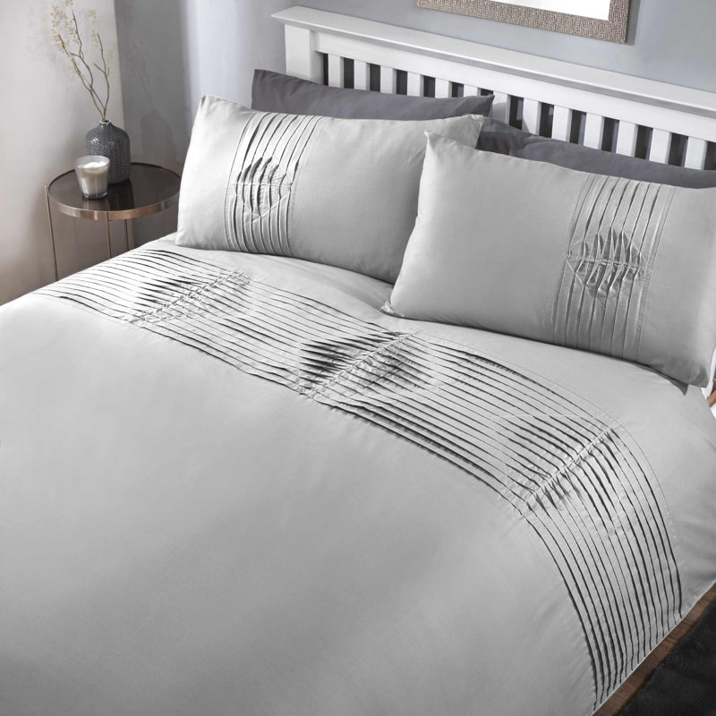 Huffman Bedding with Pillowcases, King Duvet Cover, Grey