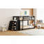Lit superposé simple au-dessus de simple avec 4 tiroirs et 3 tablettes-582975975