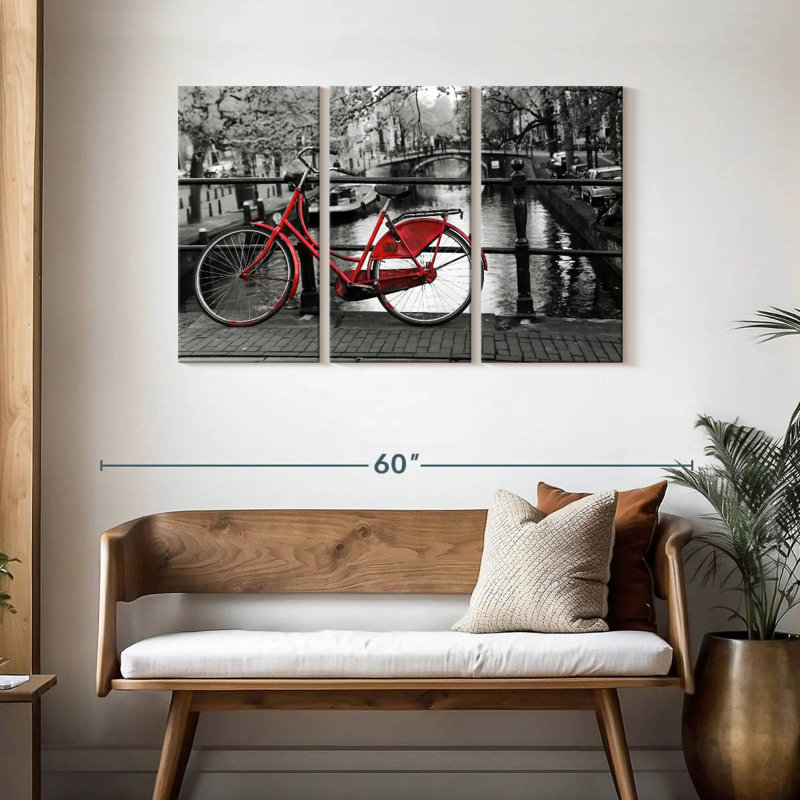 Mehar Red Amsterdam Bicycle, 28" H x 45" W