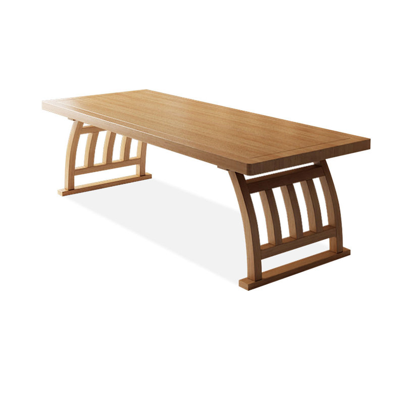 Burlywood Rectangular Solid Wood desk, 29.53" H x 62.99" W x  27.56" D