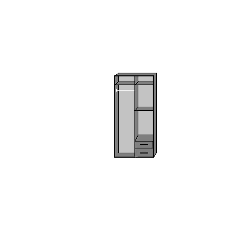 Lajayceon 2 Door Manufactured Wood Wardrobe