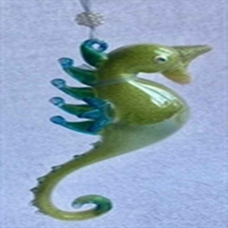 Ornement suspendu Seahorse, Vert