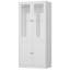 Armoire-penderie 75 "avec tiroirs et lumières, armoire de rangement pour vêtements avec 2 portes en verre 