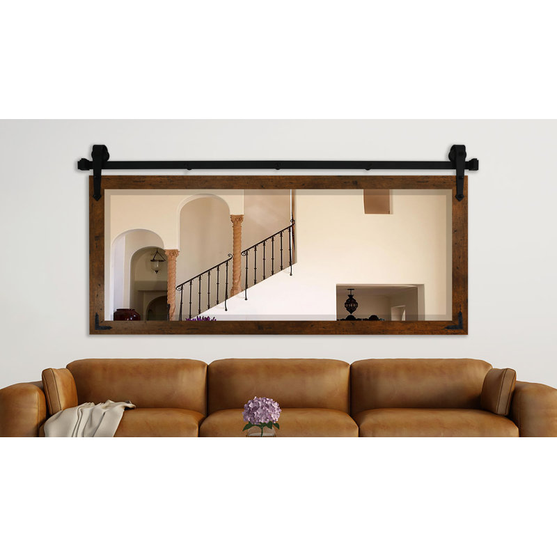 Miroir pleine grandeur N Peace, H 32 po x l 66 po, Noyer clair