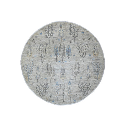 Tapis rond 100% laine noué à la main 8 po x 8 pi gris huître 8 po x 8 pi 577DE27134664EE7B8242880EC7544BA