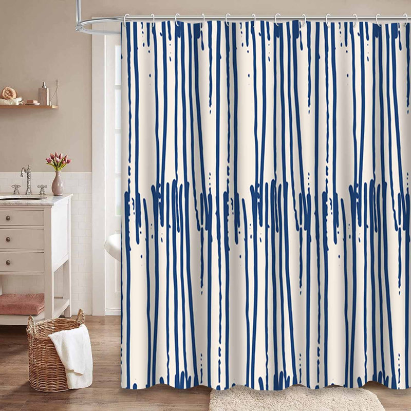 Rideau de douche imperméable à l'eau et à l'aquarelle, L 72 po x l 84 po
