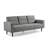 Heros 84.3" W Linen Blend Square Arm 3-Seater Sofa -531502350