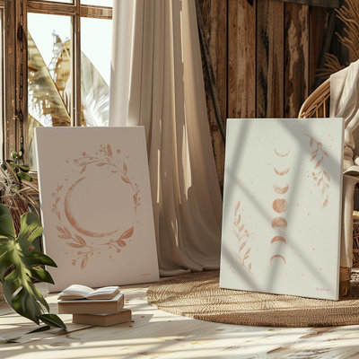 «Lunar Blossoms», ensemble de 2, reproduction sur toile