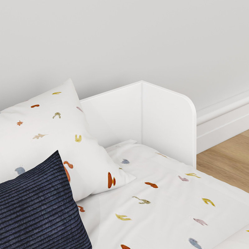 Lit simple Annetra, Blanc / pacane