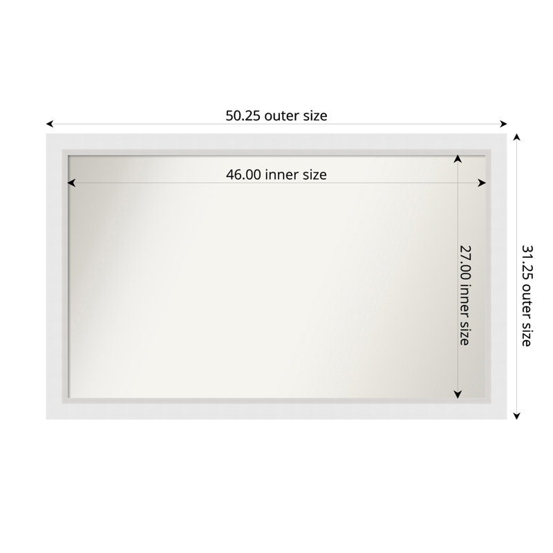 Miroir mural Marja, Rectangle, 31,25 po x 50,25 po