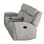 Causeuse inclinable manuelle Cobe, 41 po, console centrale, cuir fleur-101759050