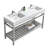 Halesowen 59'' Double Bathroom Vanity with Acrylic Top-792660715
