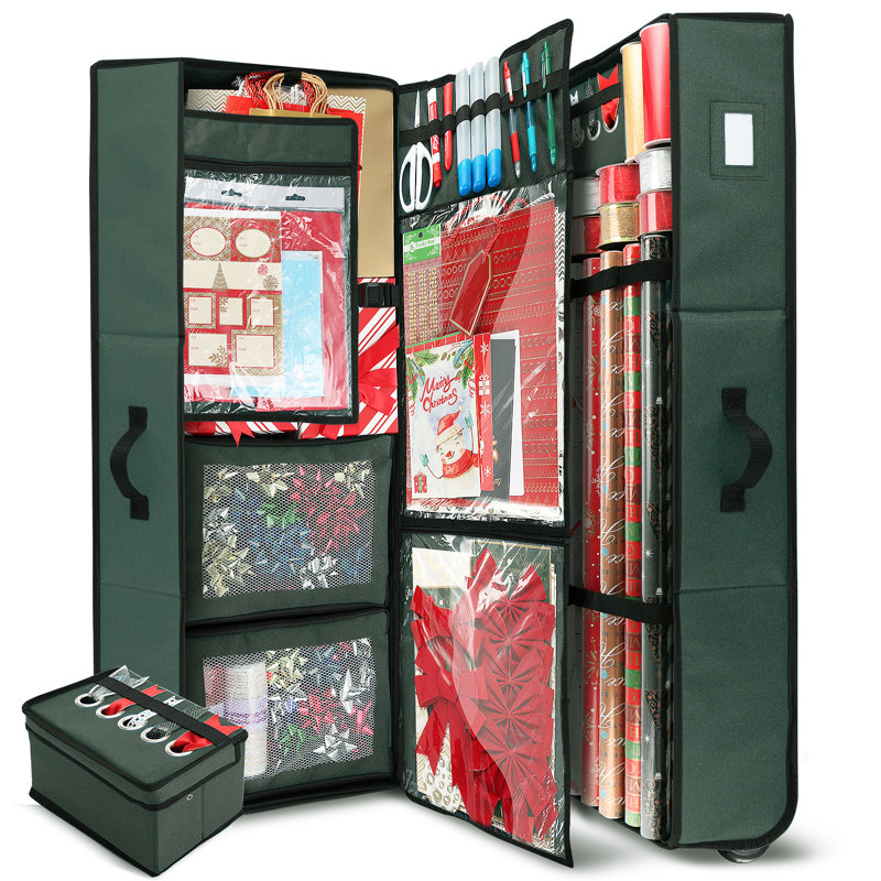 Rangement de papier cadeau Leiliany, Vert