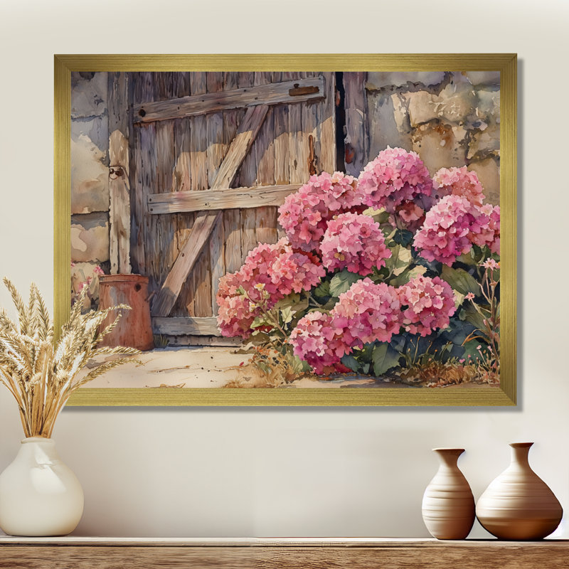 Isabea - Floral Wall Art, Reproduction encadrée d'une seule photo, H 34 po x l 44 po, Doré