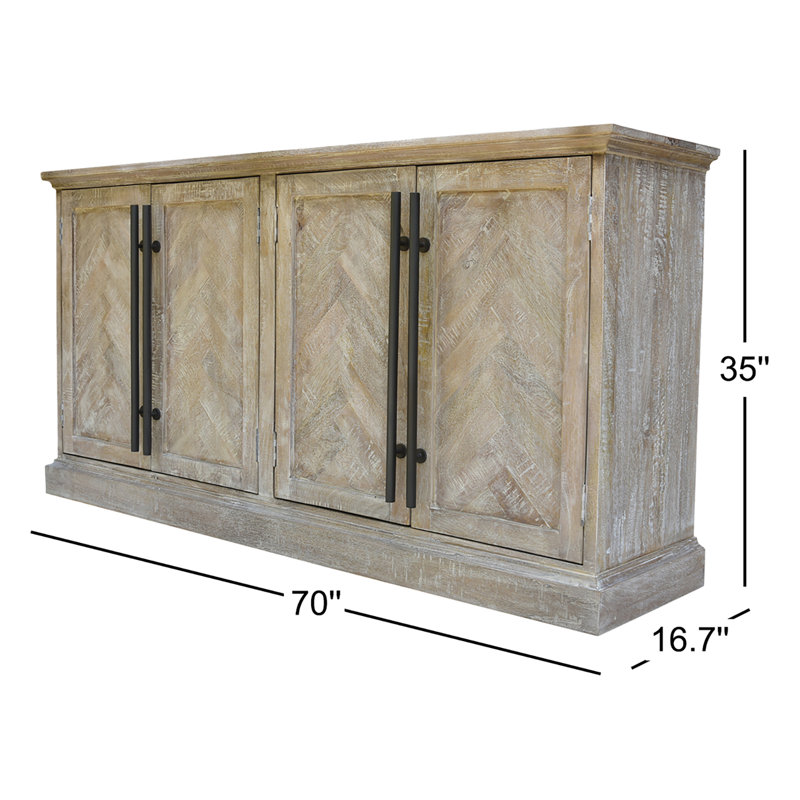 Buffet 70 "Harrison, Blanc délavé vieilli