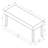 1Pc Contemporary Upholstered Dining Bench Light Gray Finish Dining Room Living Room Wooden Furniture Black Finish