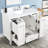 Milford 42" Single Vanity With Carrara White Engineered Stone Top, Sink & Backsplash, Solid Wood, Pre-Assembled