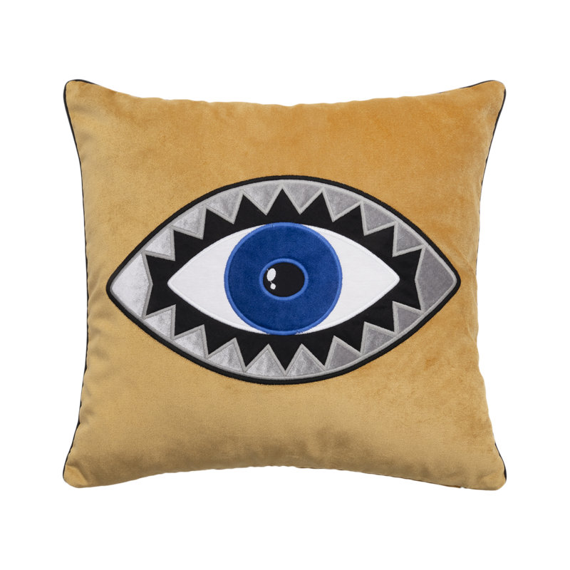 Square Throw, Mustard/Silver