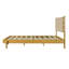 Cadre de lit plateforme en bois d'hévéa de qualité supérieure avec tête de lit incluse, lit Mid Century Modern-862011895-862011898