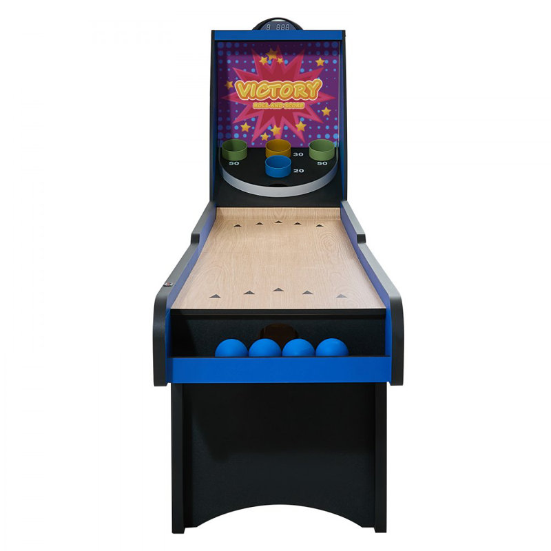 8 ft Roll & Score Arcade Game Table Electronic Scorer Family Game Room 4 Balls
