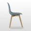 Evelin Plastic Dining Chairs with Solid Wooden Legs - Retro Side Chair for Dining Room Kitchen Living Room Office