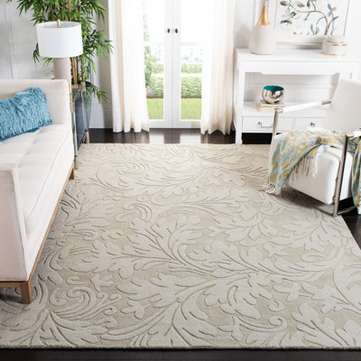 Tapis floral en laine tissé à la main Montreal