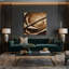 Art mural sur toile musique hautbois noir-977174079