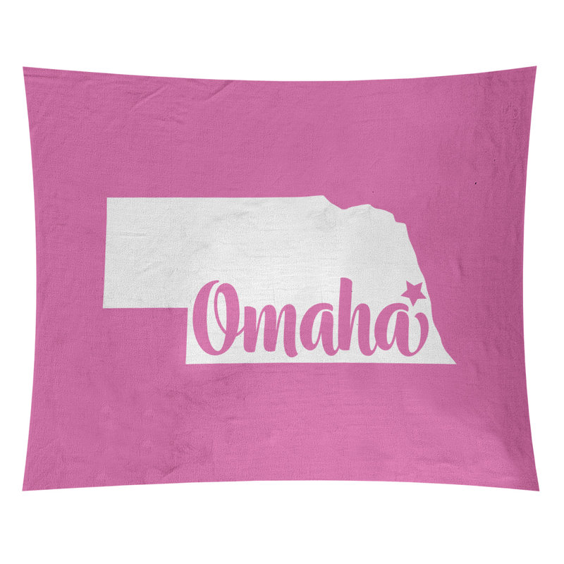 Tapisserie Omaha Nebraska, H 27,5 po x l 37,5 po, Rose