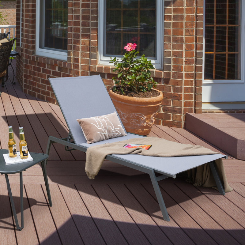 Giller Outdoor Metal Chaise Lounge