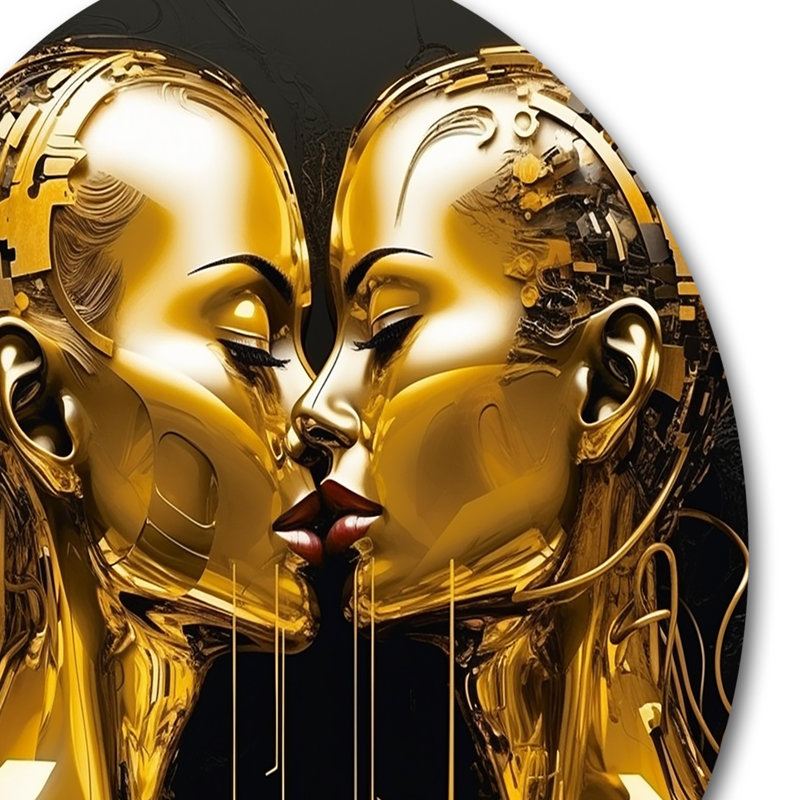 Décoration murale Couple s'embrassant IV, H 16 po x l 16 po x P 1 po