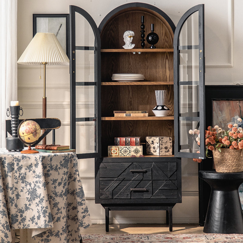 Simple and Creative Black Display Cabinet