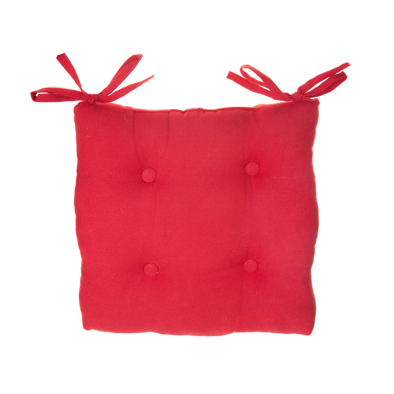 Outdoor 5'' Dining Chair Chair Pad, Red