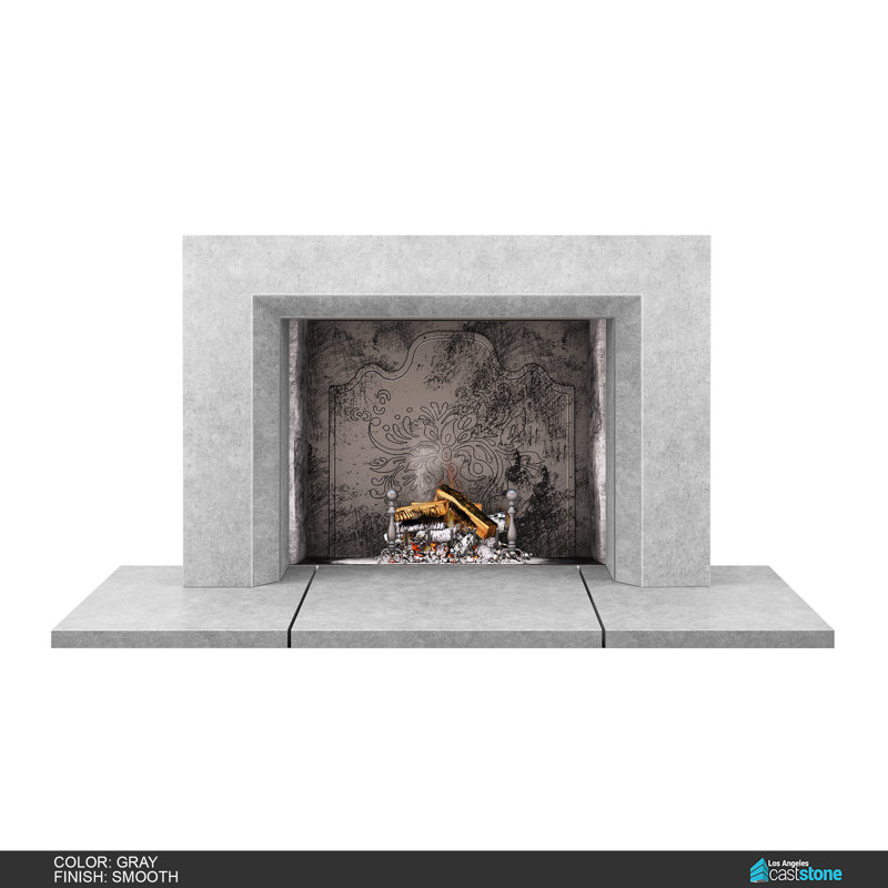 Miami Fireplace Surround, Smooth Gray