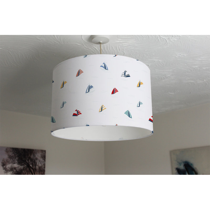 Cotton Drum Lamp Shade ( Uno ), 25cm H x 40cm W x 40cm D