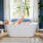 59.8" X 28.7" Freestanding Soaking Acrylic Bathtub