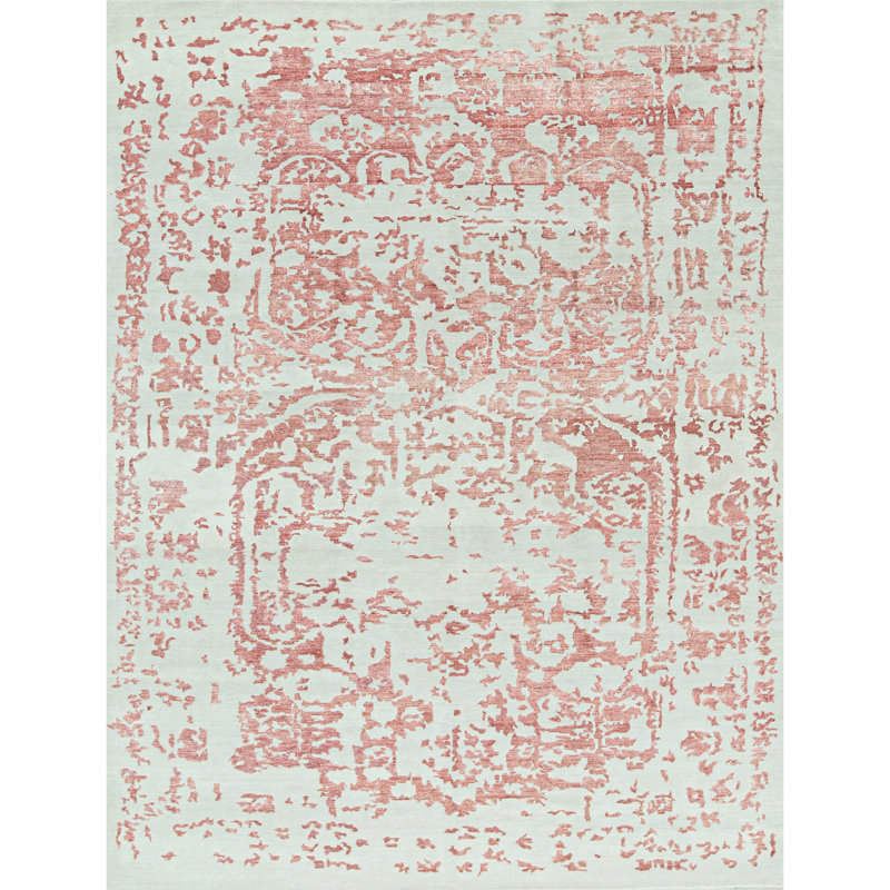 Tapis beige et rouge de haute qualité noué à la main Windsom